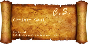 Chriszt Saul névjegykártya